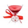 Bomboniera Laurea Cresima Compleanno Clessidra Rossa Con Astuccio h.12 Cm