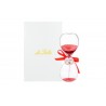 Bomboniera Laurea Cresima Compleanno Clessidra Rossa Con Astuccio h.12 Cm