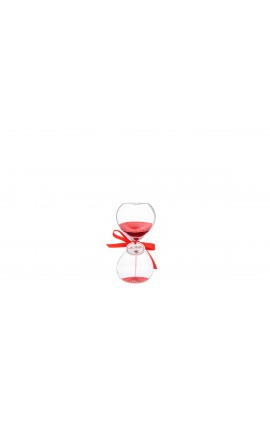 Bomboniera Laurea  Clessidra Rossa Con Astuccio h.10 Cm