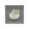 Bomboniera Matrimonio Profumatore Diffusore Cristallo Tondo Basso Bianco Glitter