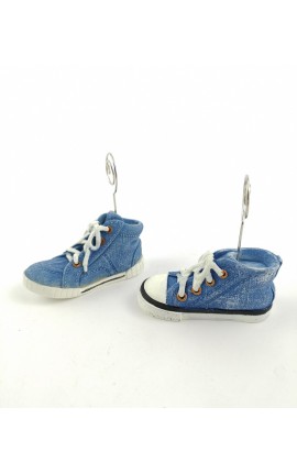 Bomboniera Scarpa Converse Con Clip in Resina Colorata Celeste 2 Ass.