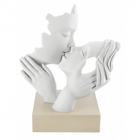 Bomboniera Matrimonio Coppia Sposi Bacio Mani Moderno Nocciola Bongelli Preziosi