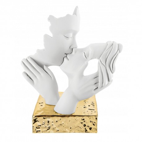 Bomboniera Matrimonio Coppia Sposi Bacio Mani Moderno Oro Bongelli Preziosi