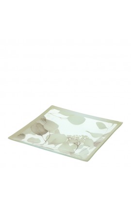 Bomboniera Matrimonio Piatto Svuotatasche Vetro  Botanic Giallo HERVIT