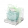 Bomboniera Matrimonio Comunione Compleanno Candela Laccata Verde Con Scatola TrasparenteHERVIT
