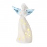 Bomboniera Battesimo Comunione Angelo Traforato Led Con Ali Blu Hervit