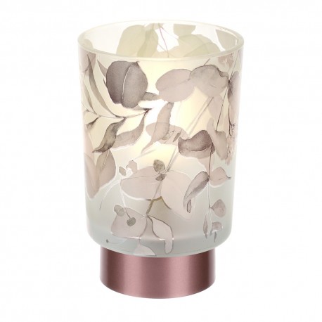 Bomboniera Matrimonio Lampada Vetro Botanic Rosa HERVIT