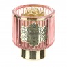 Bomboniera Matrimonio Portacandela Vetro Con Candela Rosa e Oro HERVIT