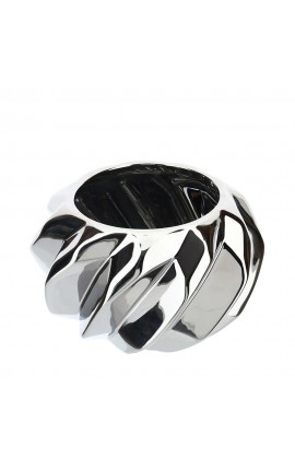 Bomboniera Matrimonio Vaso Tecno Ceramica Argento HERVIT