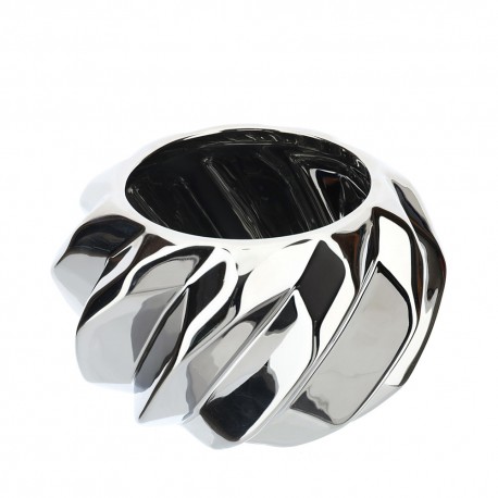 Bomboniera Matrimonio Vaso Tecno Ceramica Argento HERVIT