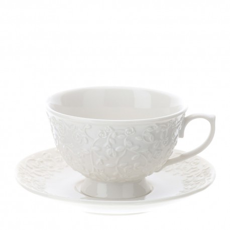 Bomboniera Matrimonio  Tazza Da Tè Romance Porcellana Bianca HERVIT