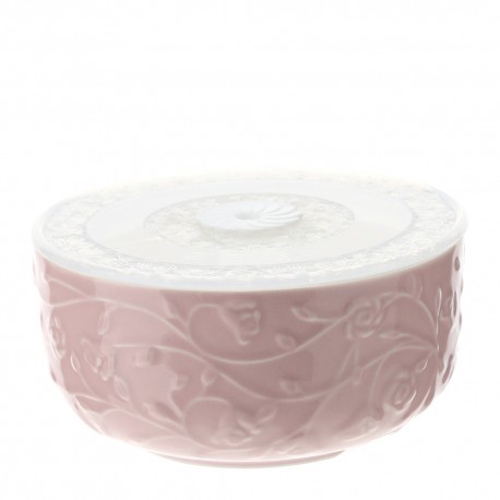 Bomboniera Matrimonio Scatola Contenitore Porcellana Roselline Rosa HERVIT