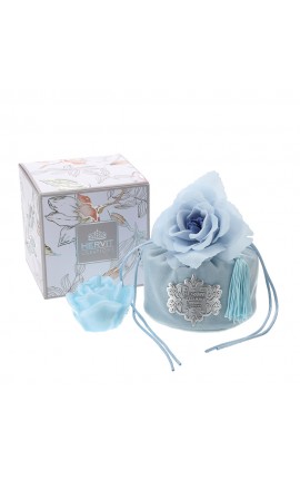 Bomboniera Matrimonio Secchiello In Velluto Blu Con Candela Rosa Blu HERVIT