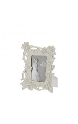 Bomboniera Matrimonio Portafoto Cornice Porcellana Decoro Floreale HERVIT
