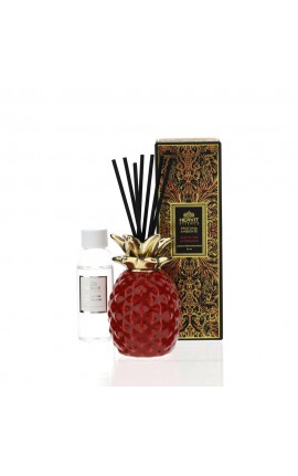 Bomboniera Matrimonio Profuamatore Profumambiente Ananas Gres Bordeaux e Oro 50 Ml HERVIT