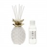 Bomboniera Matrimonio Profuamatore Profumambiente Ananas Gres Bianco e Oro 50 Ml HERVIT