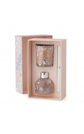 SET PROFUMA AMBIENTE + CANDELA SATURN ROSE GRANDE