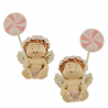 Bomboniera Battesimo Nascita Compleanno Magnete Girandola Bimba Rosa 2 Assortiti