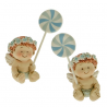 Bomboniera Battesimo Nascita Compleanno  Girandola Bimbo Celeste 2 Assortiti