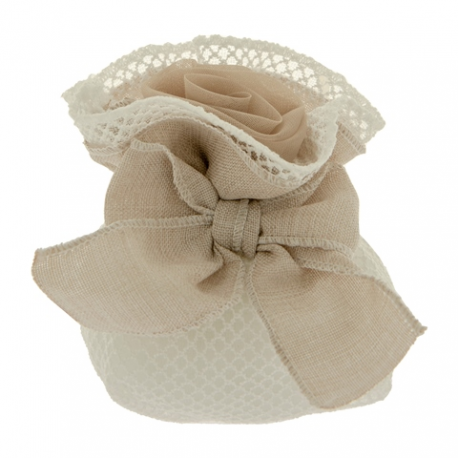 SACCHETTO PORTACONFERTTI SACCHETTINO TENEREZZA BAG QUADRO CM.10 TORTORA