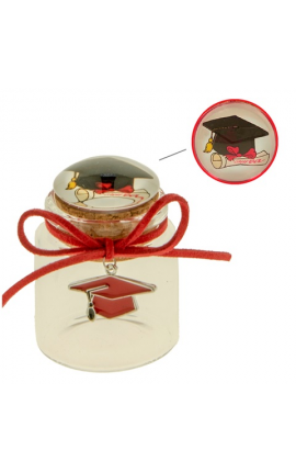 Bomboniera Laurea Barattolo Vetro Cappello Laurea