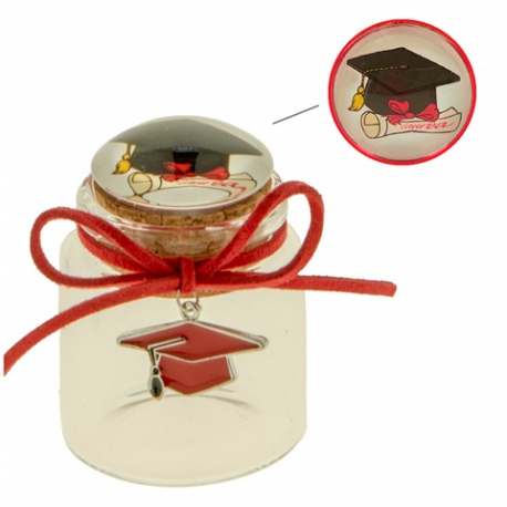Bomboniera Laurea Barattolo Vetro Cappello Laurea