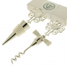 Bomboniera Matrimonio Set Vino albero Della Vita Metallo Con Box