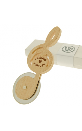 Bomboniera Matrimonio Taglia Pizza Legno Nota Musicale Con Box