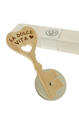 Bomboniera Matrimonio Taglia Pizza Legno Chiave Con Box