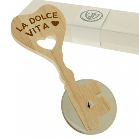 Bomboniera Matrimonio Taglia Pizza Legno Chiave Con Box