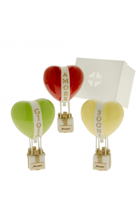Bomboniera Solidale Matrimonio Profumatore Diffusore Mongolfiera 3 Assortiti Con Box