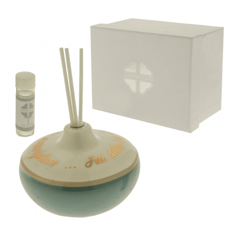 Bomboniera Solidale Matrimonio Profumatore Diffusore Avorio Con Frase Con Box