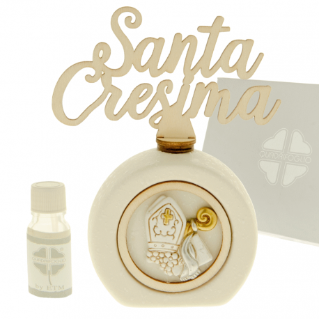 Bomboniera Solidale Cresima Profumatore Diffusore Santa Cresima Con Box