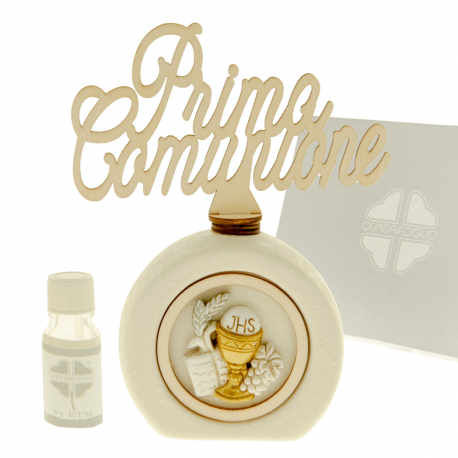Bomboniera Solidale Cresima Profumatore Diffusore Prima Comunione Calice Con Box
