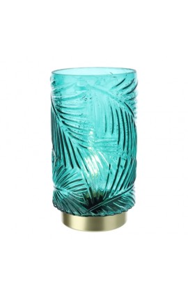 LAMPADA VETRO FELCE VERDE DIA.14,5X26 CM HERVIT
