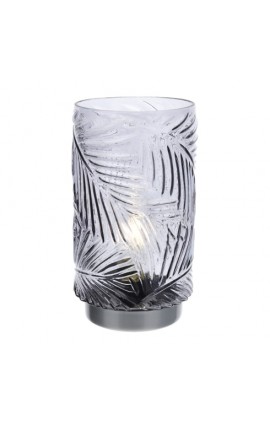 LAMPADA VETRO FELCE FUME' DIA.14,5X26CM HERVIT