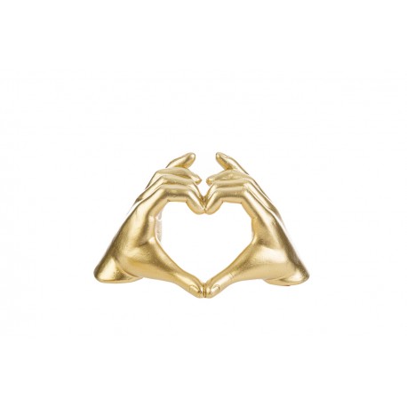 Bomboniera Matrimonio Cuore Mani Resina colore Oro Con Shopper