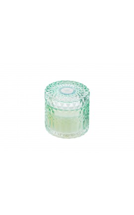 Bomboniera Matrimonio Compleanno Candela Profumata Verde Scatola Vetro Tonda Con Shopper