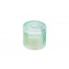 Bomboniera Matrimonio Compleanno Candela Profumata Verde Scatola Vetro Tonda Con Shopper