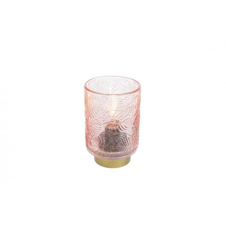 Bomboniera Matrimonio Lampada Led Vetro Rosa  Con Shopper