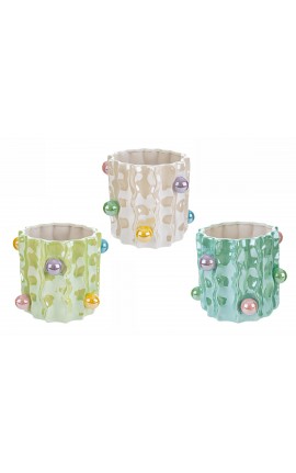 Bomboniera Matrimonio Vasetto Ceramica Balls 3 Assortiti
