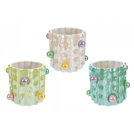 Bomboniera Matrimonio Vasetto Ceramica Balls 3 Assortiti