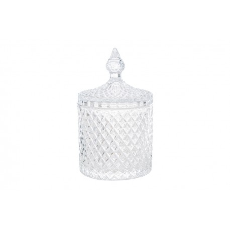 Bomboniera Matrimonio Scatola Portaconfetti Vetro 10,5xh.18,5 Cm