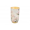 Bomboniera Matrimonio Lampada Vetro Decoro Floreale  d.12xh.20 CM con Shopper