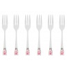Bomboniera Matrimonio Set 6 Pezzi Forchettine decoro Floreale STRIPES AND ROSES Con Scatola