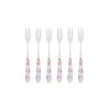 Bomboniera Matrimonio Set 6 Pezzi Forchettine decoro Floreale STRIPES AND ROSES Con Scatola