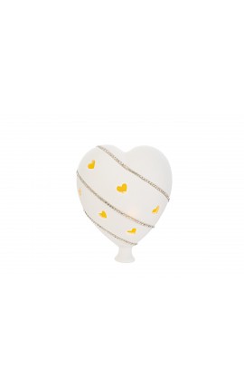 Bomboniera Matrimonio Compleanno Cuore Led Porcellana Con Strass Con Shopper