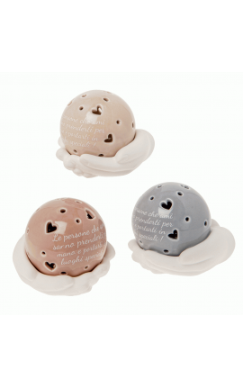 Bomboniera Compleanno Matrimonio Battesimo  Sfera Mappamondo Su Mani 3 Assortiti