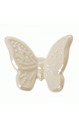 Bomboniera Matrimonio Compleanno Nascita Magnete Farfalla Porcellana Bianca 6 Cm