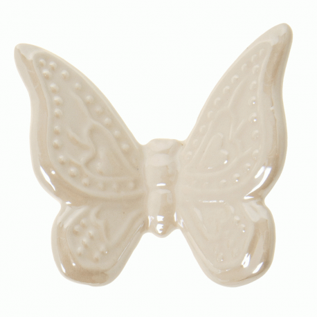Bomboniera Matrimonio Compleanno Nascita Magnete Farfalla Porcellana Bianca 6,5 Cm